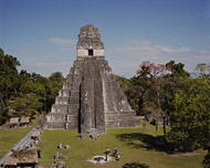 Mayan Temple V at Tikal Ruins - tikal mayan ruins,tikal mayan temple,mayan temple pictures,mayan ruins photos